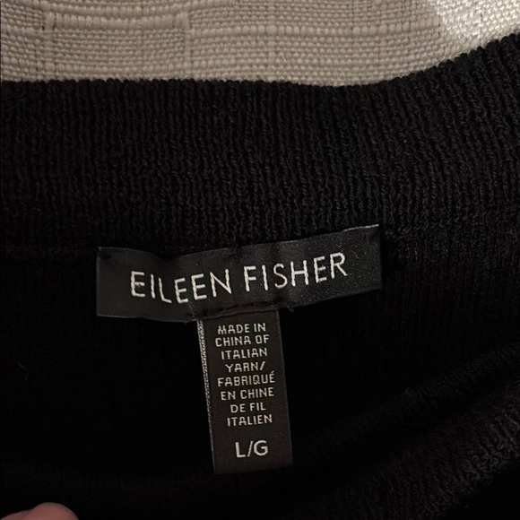 Eileen Fisher Black Midi Pencil Skirt - 100% Wool - size L - Picture 3 of 5